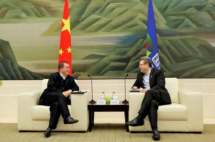 錢智民會見中國燃?xì)舛戮种飨?、總裁劉明輝