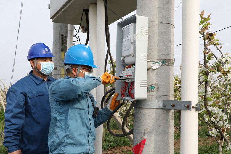國網(wǎng)諸城市供電公司電力足，千畝梨園花正濃