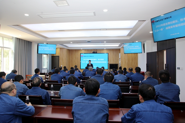 陜煤石電公司召開2022年合理化建議、技術(shù)成果發(fā)布會暨班組建設(shè)表彰會